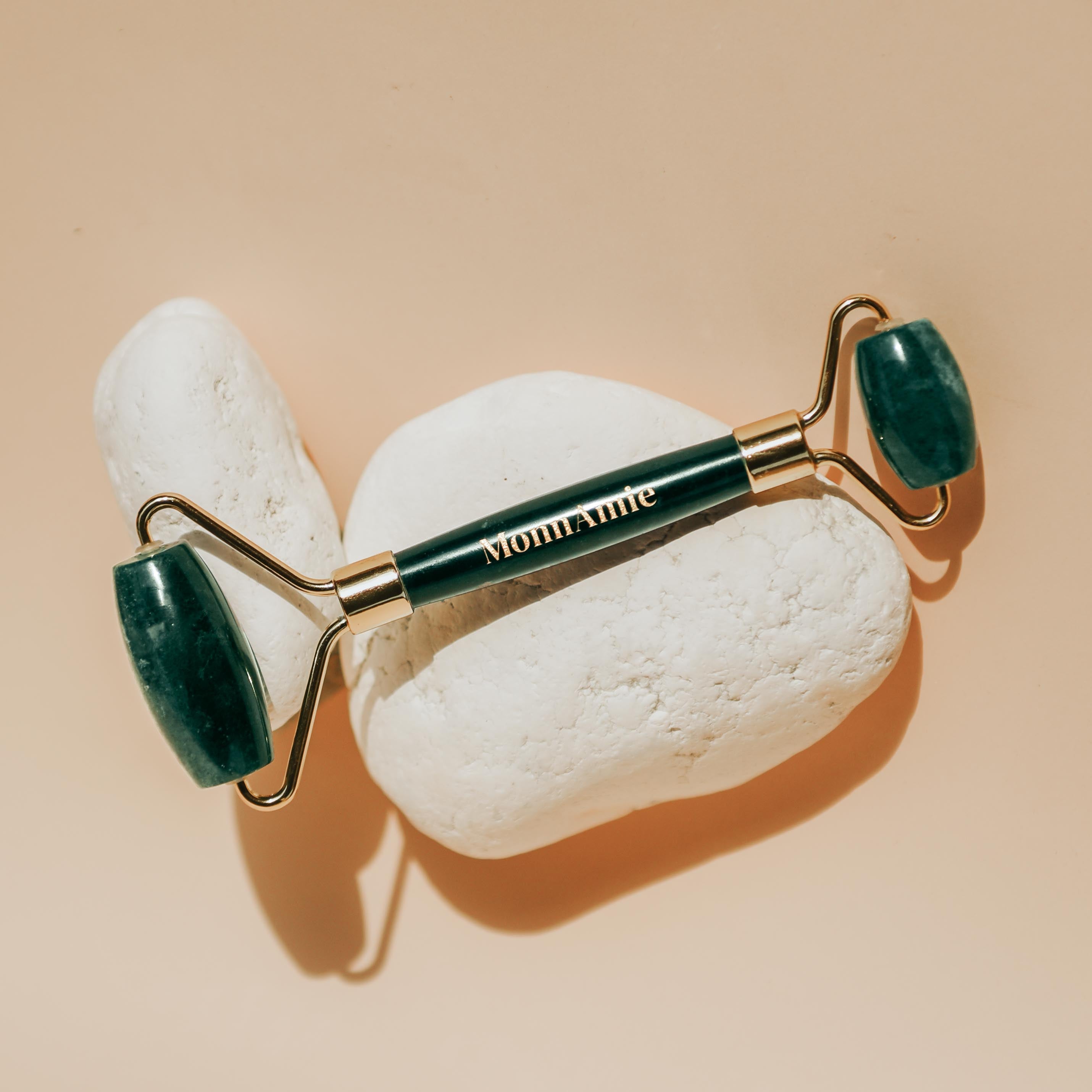 MonnAmie Green Moss Agate Facial Roller